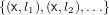 {(x,l1),(x,l2),...} 
